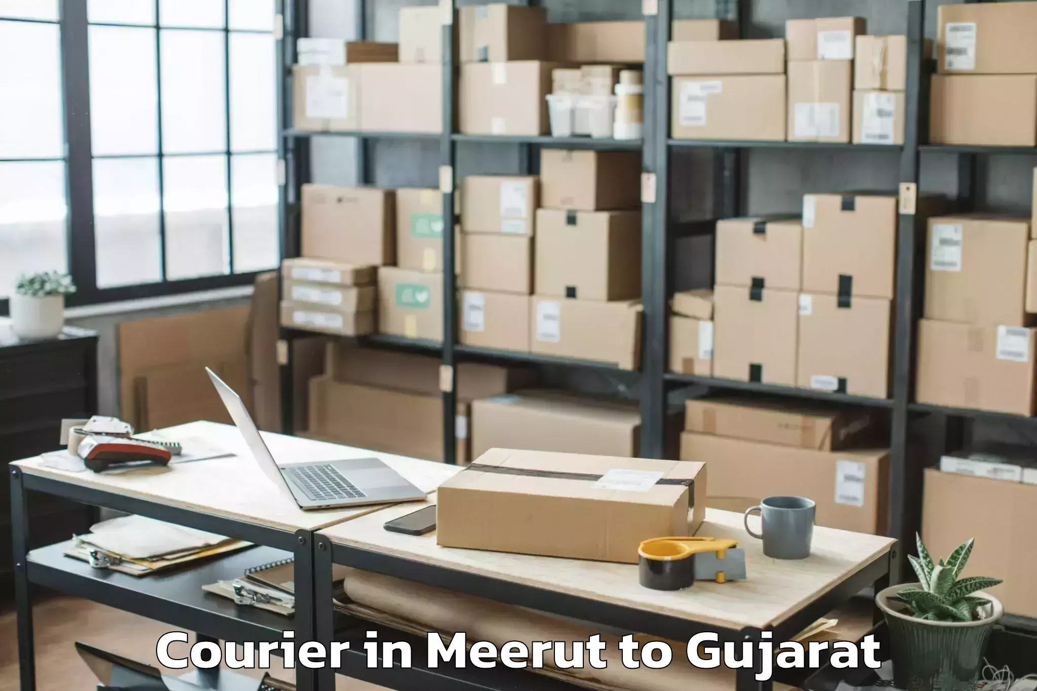 Easy Meerut to Viramgam Courier Booking